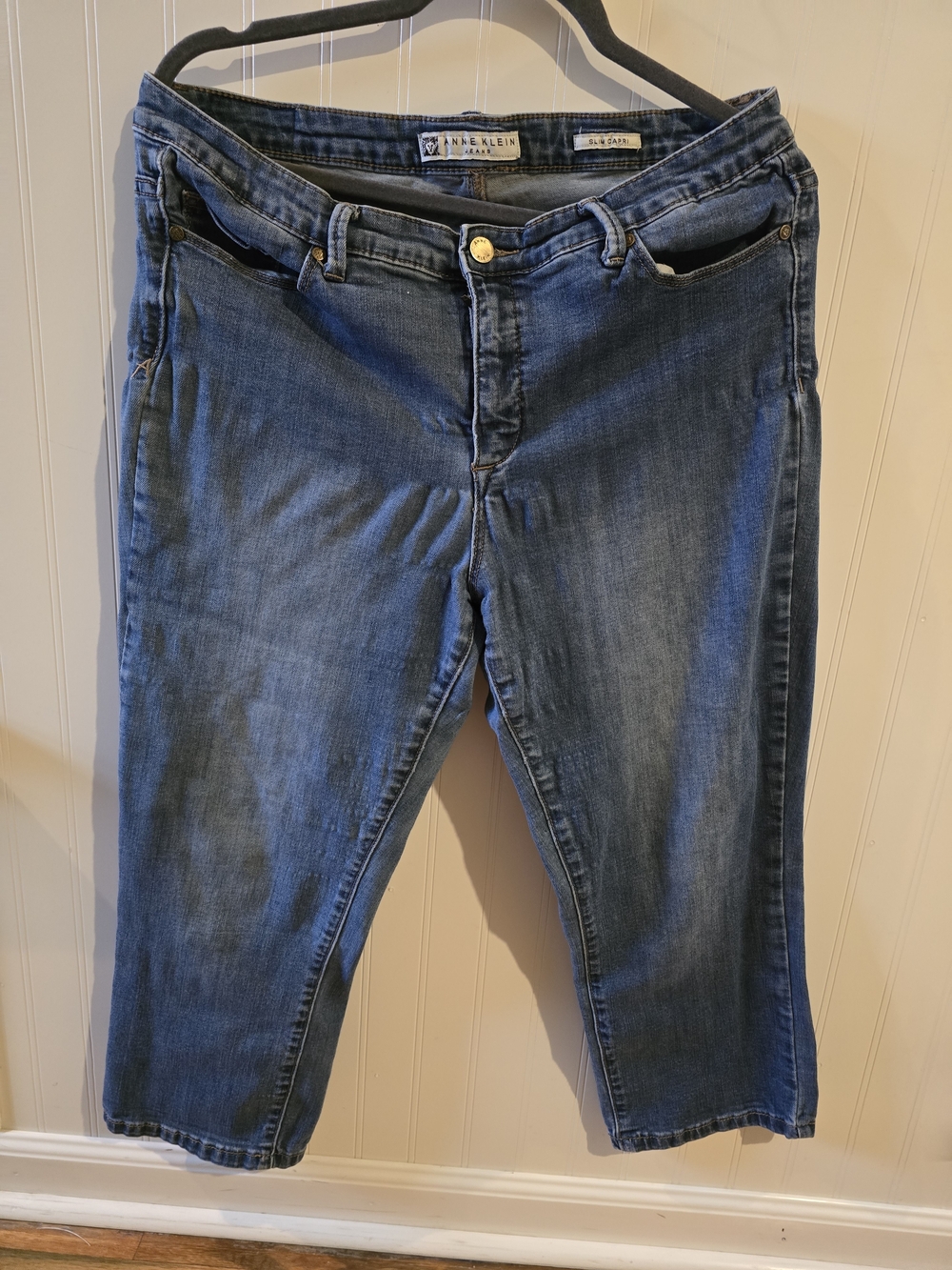 Anne KLEIN  Curvy Fit Dark Blue Women’s  SLIM FIT Capri